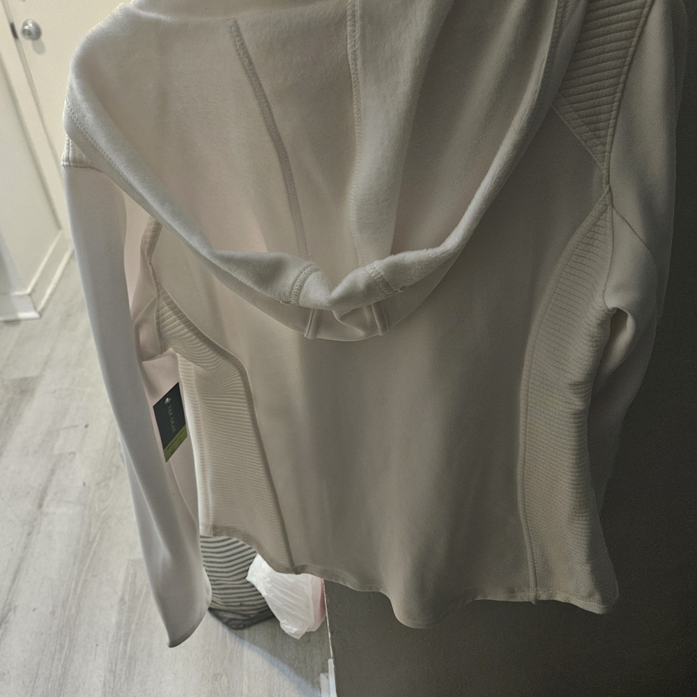 Kohl's Modern White Mixed Media Jacket
